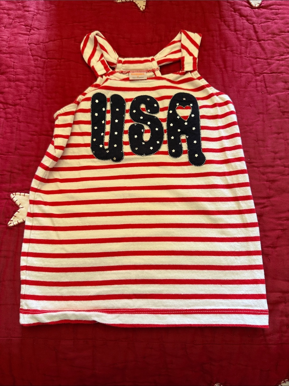 Gymboree Red and White Striped USA Tank Top